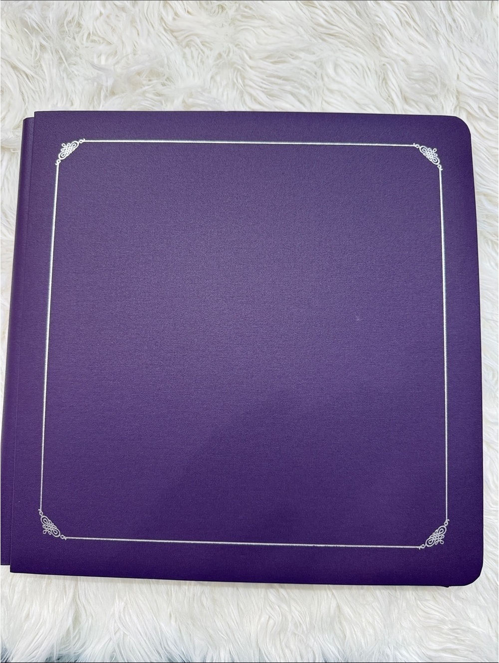 Creative Memories 12x12 Purple Scrapbook Album with White Refill Pages